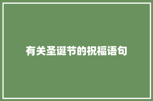 有关圣诞节的祝福语句 写作社区