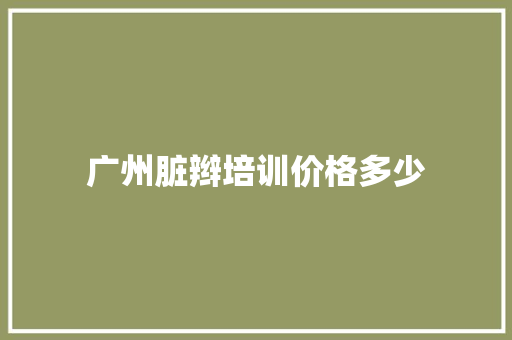 广州脏辫培训价格多少