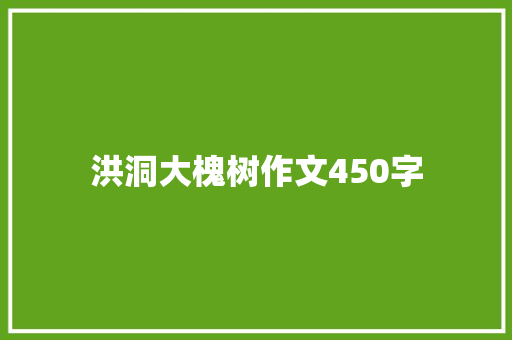 洪洞大槐树作文450字 写作技巧