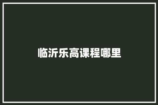 临沂乐高课程哪里