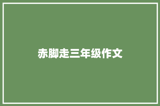 赤脚走三年级作文