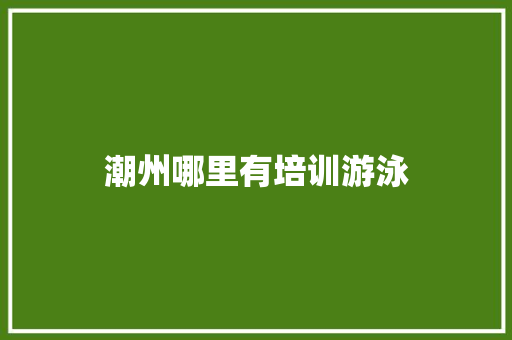潮州哪里有培训游泳