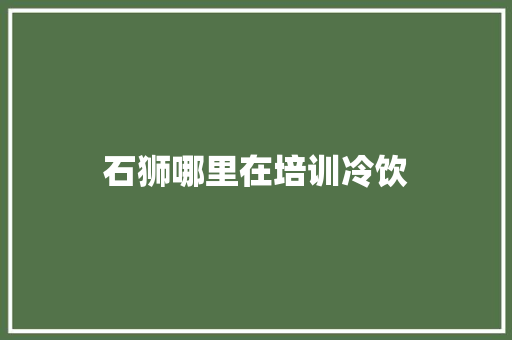 石狮哪里在培训冷饮
