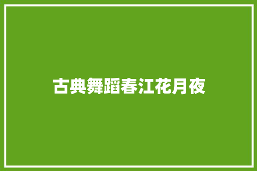 古典舞蹈春江花月夜