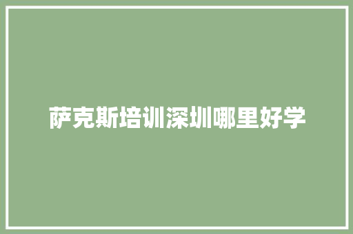 萨克斯培训深圳哪里好学 词汇积累