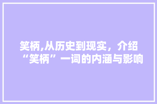 笑柄,从历史到现实，介绍“笑柄”一词的内涵与影响 简历模板