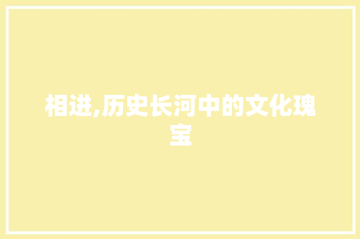 相进,历史长河中的文化瑰宝