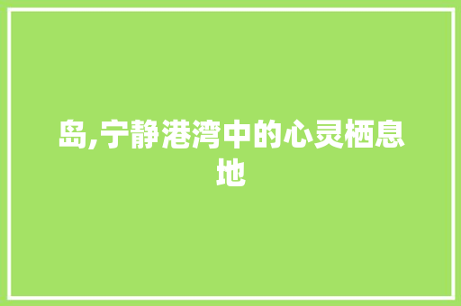 岛,宁静港湾中的心灵栖息地 范文赏析