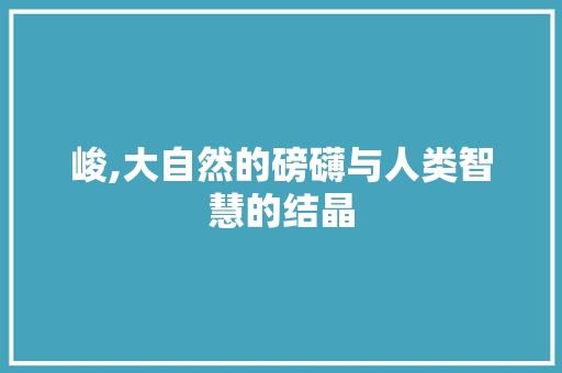 峻,大自然的磅礴与人类智慧的结晶