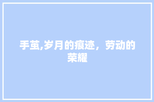 手茧,岁月的痕迹，劳动的荣耀