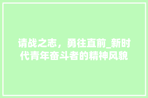 请战之志，勇往直前_新时代青年奋斗者的精神风貌 简历模板