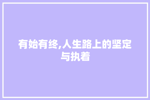 有始有终,人生路上的坚定与执着