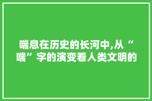 喘息在历史的长河中,从“喘”字的演变看人类文明的发展