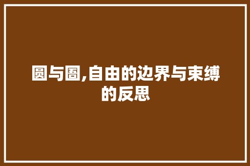 圆与圄,自由的边界与束缚的反思 写作技巧