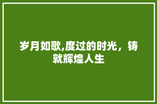 岁月如歌,度过的时光，铸就辉煌人生