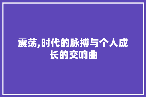 震荡,时代的脉搏与个人成长的交响曲