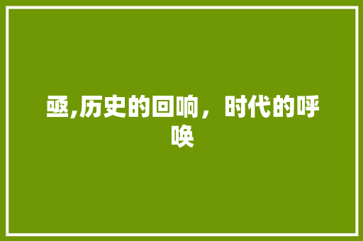 亟,历史的回响，时代的呼唤