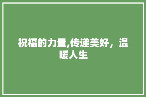 祝福的力量,传递美好，温暖人生 简历模板