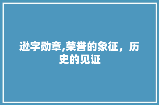 逊字勋章,荣誉的象征，历史的见证 诗歌创作