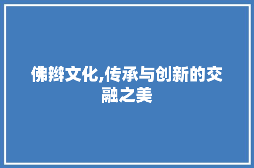 佛辫文化,传承与创新的交融之美 简历模板