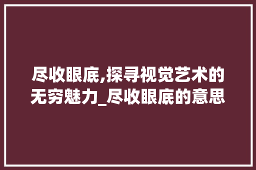 尽收眼底,探寻视觉艺术的无穷魅力_尽收眼底的意思打一字