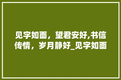 见字如面，望君安好,书信传情，岁月静好_见字如面望君安好的意思