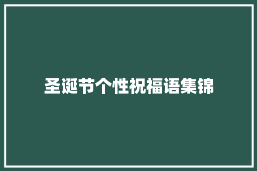 圣诞节个性祝福语集锦 简历模板