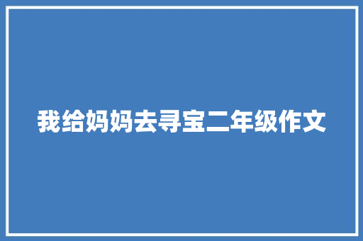 我给妈妈去寻宝二年级作文