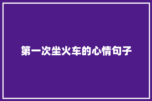 第一次坐火车的心情句子