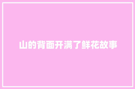 山的背面开满了鲜花故事