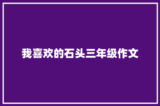 我喜欢的石头三年级作文 词汇积累