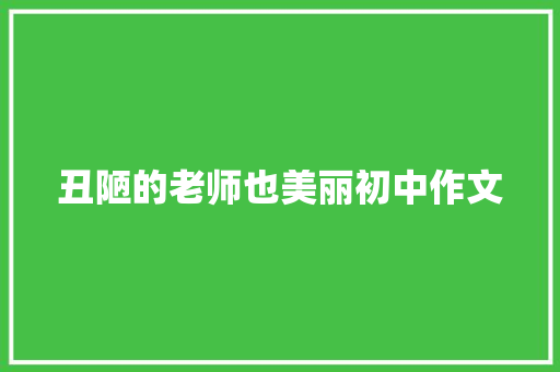 丑陋的老师也美丽初中作文