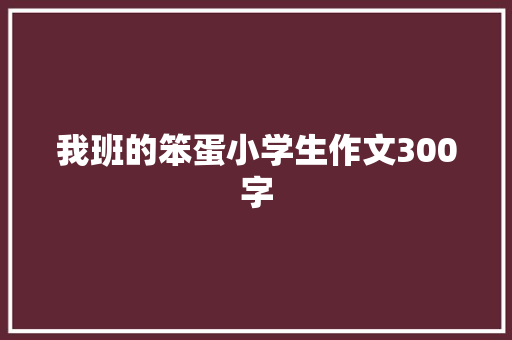 我班的笨蛋小学生作文300字 词汇积累