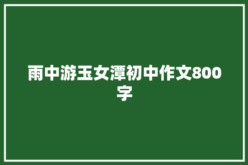 雨中游玉女潭初中作文800字 简历模板