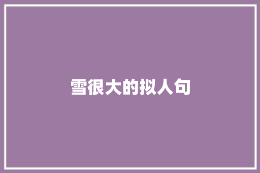 雪很大的拟人句