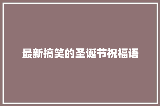 最新搞笑的圣诞节祝福语 写作社区